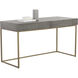 Markel 56 X 24.75 inch Grey / Antique Brass Desk